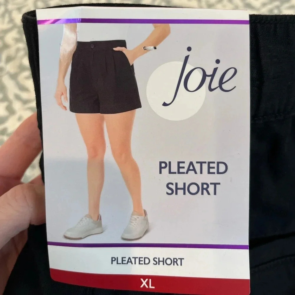 NWT Joie linen blend shorts black size extra large‎ XL